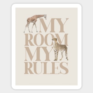 My room my rules quote Kids art Sticker